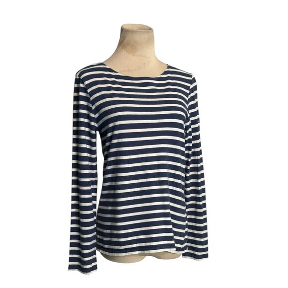 Saint James L'Afeur blue white striped long sleeves top size 4 - Picture 10 of 13